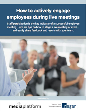 How to actively engage employees during live meetings