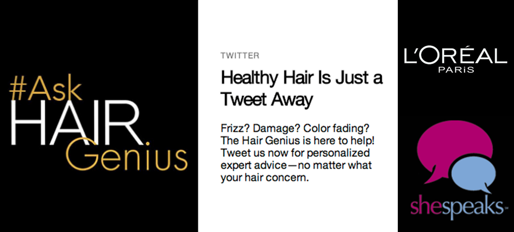 #AskHairGenius and #AdvancedHaircare - Logo - https://s39939.pcdn.co/wp-content/uploads/2018/11/LOrealSheSpeaks-1.png