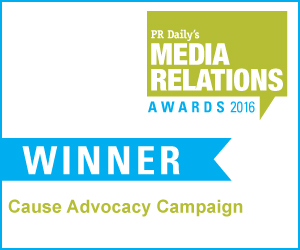 Best Cause Advocacy Campaign - https://s39939.pcdn.co/wp-content/uploads/2018/11/medRel16_badge_winner_cause.jpg
