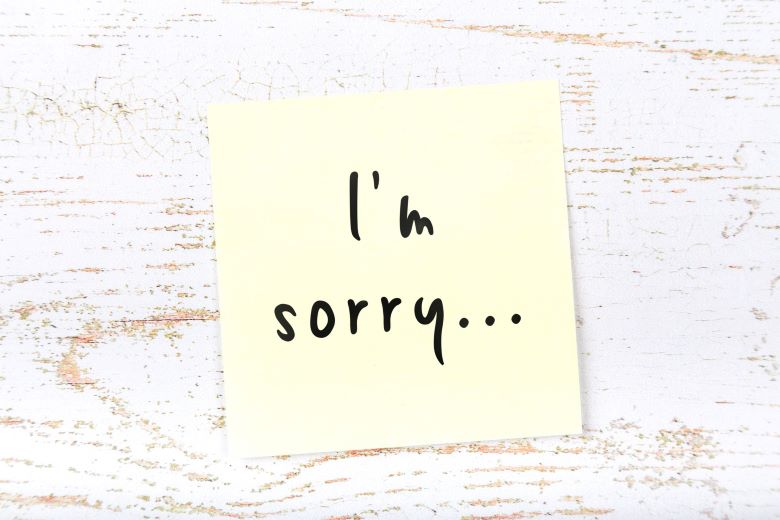 How to write an apology