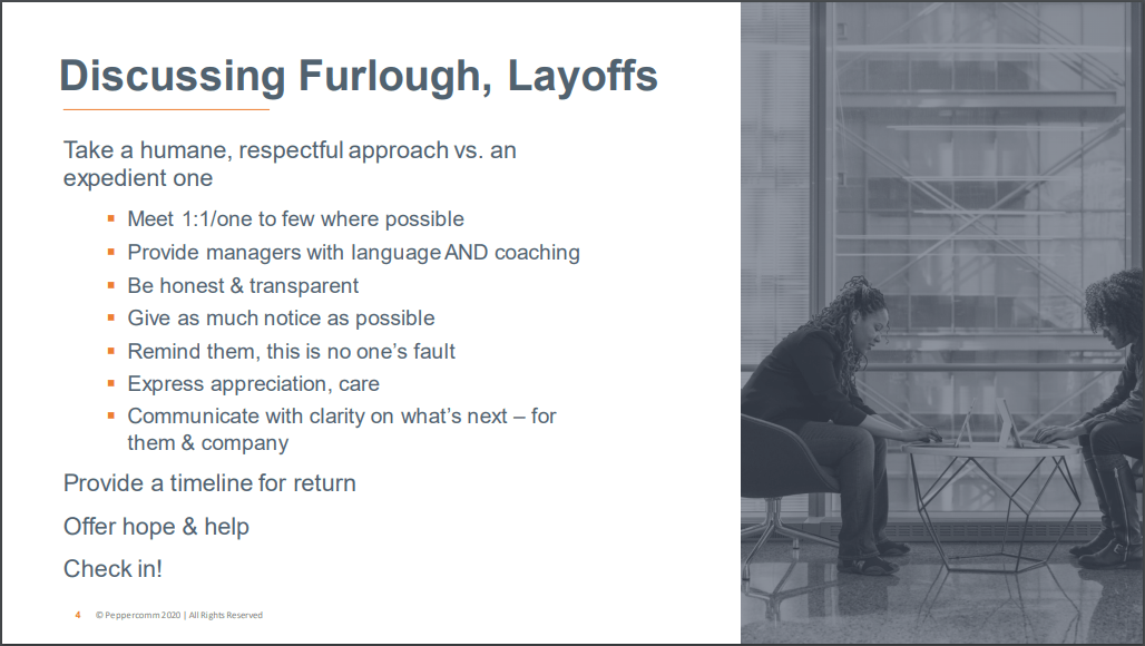 How to announce furloughs and layoffs