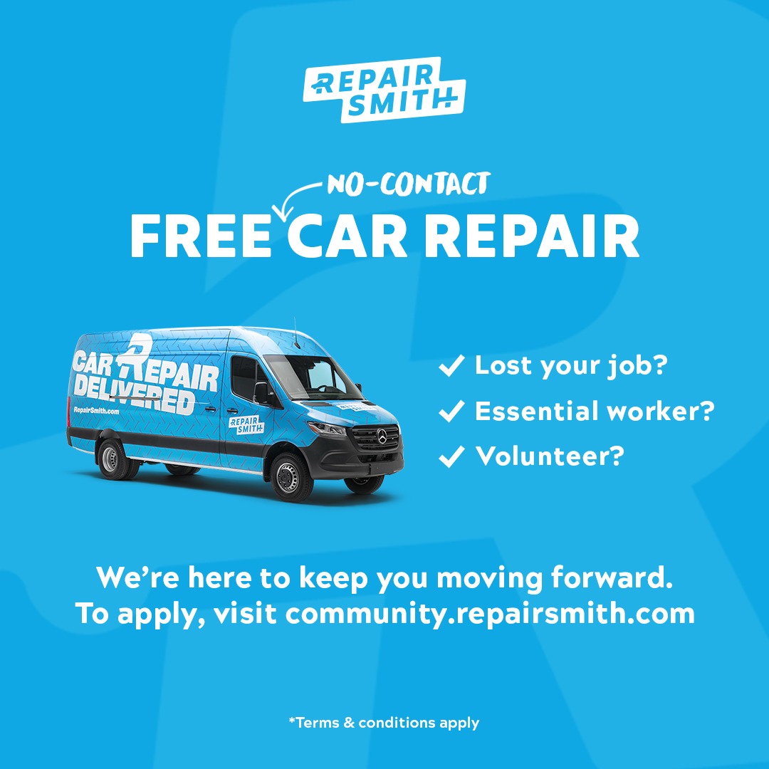 RepairSmith Donates $100K in Free, 'No-Contact Car Repair' Services to Support People Experiencing Hardship During the Coronavirus (COVID-19) Pandemic