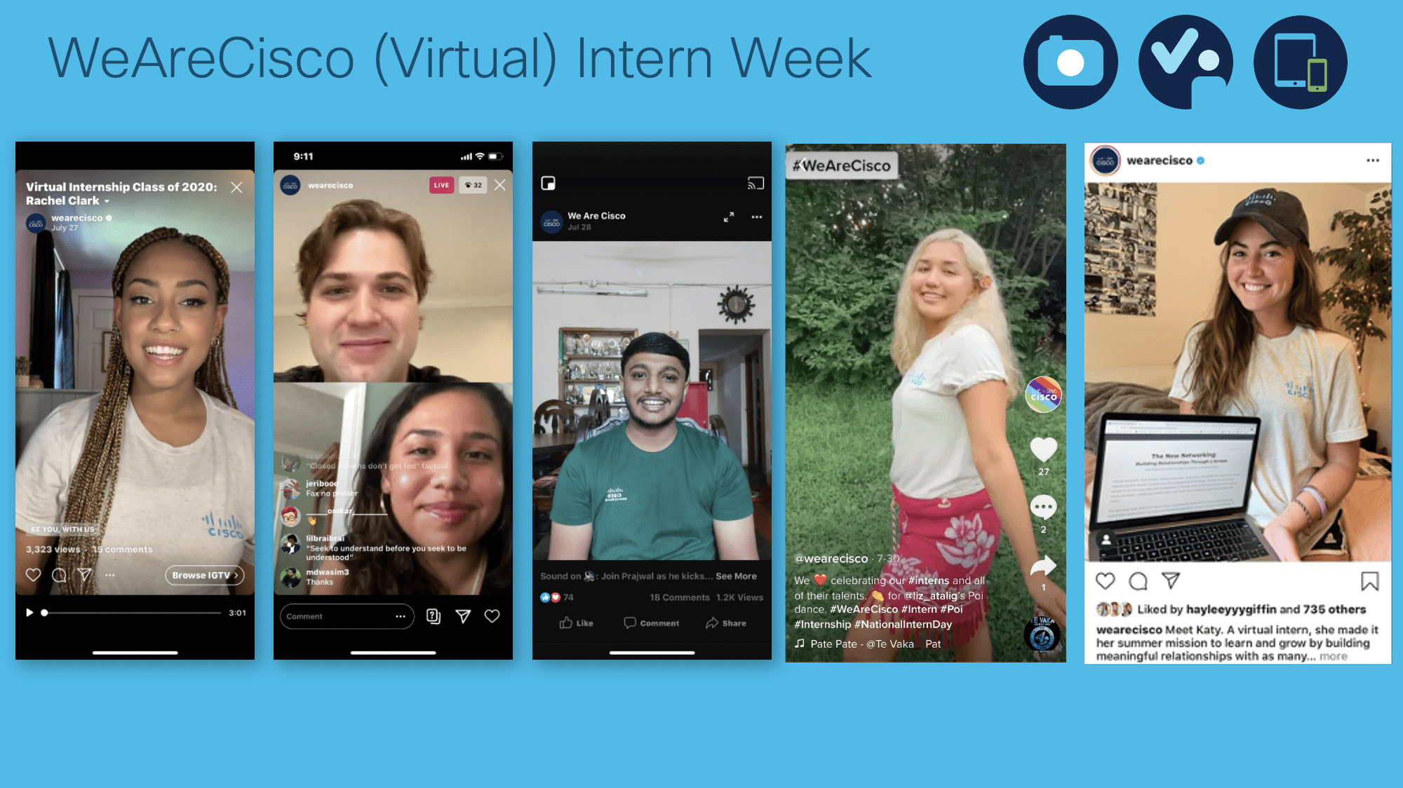 WeAreCisco (Virtual) Intern Week 2020 Campaign