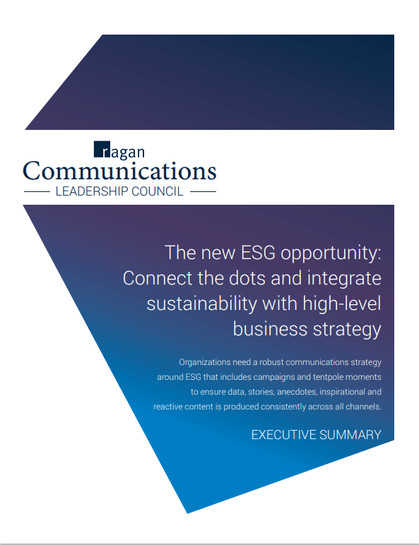 The new ESG opportunity: Connect the dots and integrate sustainability with high-level business strategy