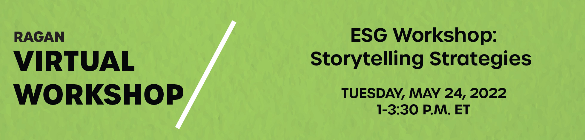 ESG Workshop: Storytelling Strategies