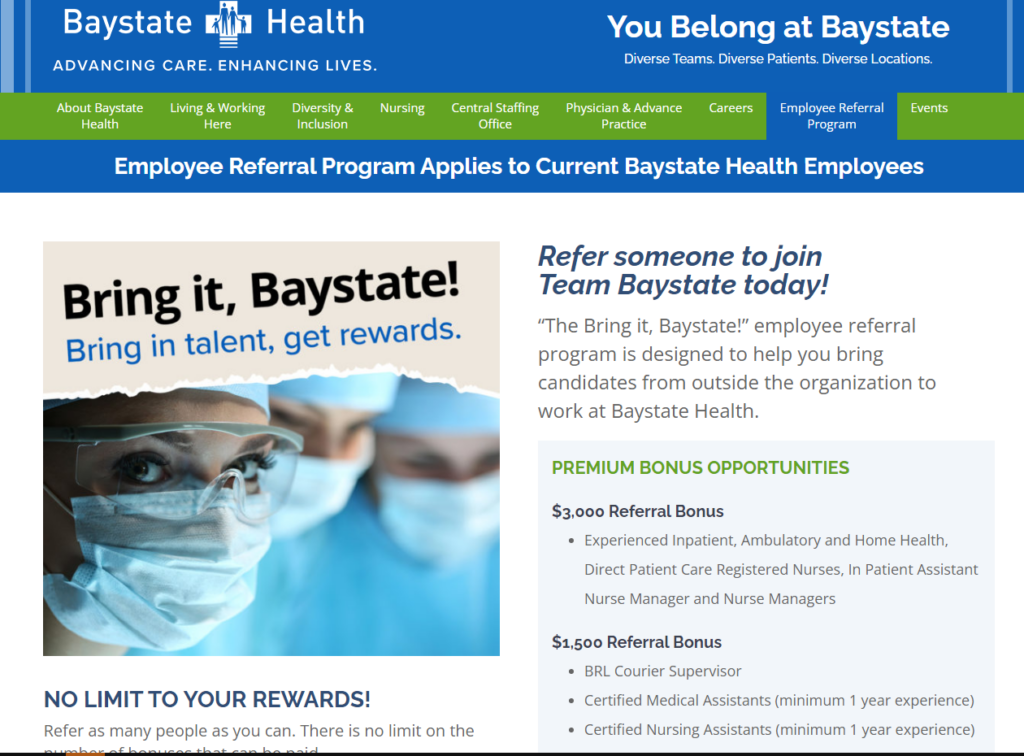 Bring it Baystate! Employee Referral Campaign