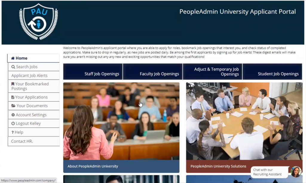 PeopleAdmin's Applicant Tracking System