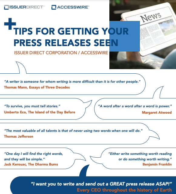 Tips for Getting Your Press Release Seen