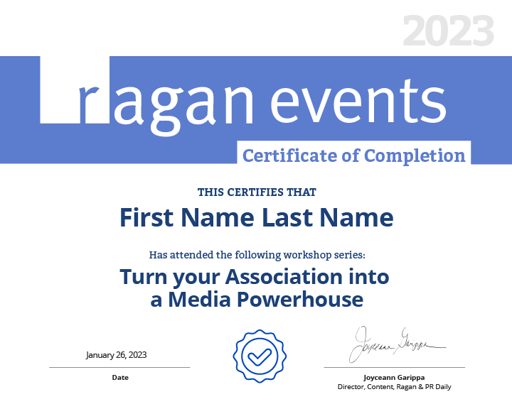 Turn your Association into a Media Powerhouse Certificate