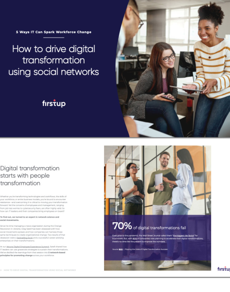 FIRSTUP How to Drive Digital Transformation Using Social Networks