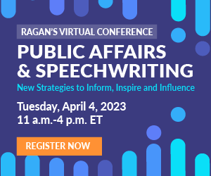 RDH Ad – 2023 Public Affairs & Speechwriting Virtual Conference (April 4)