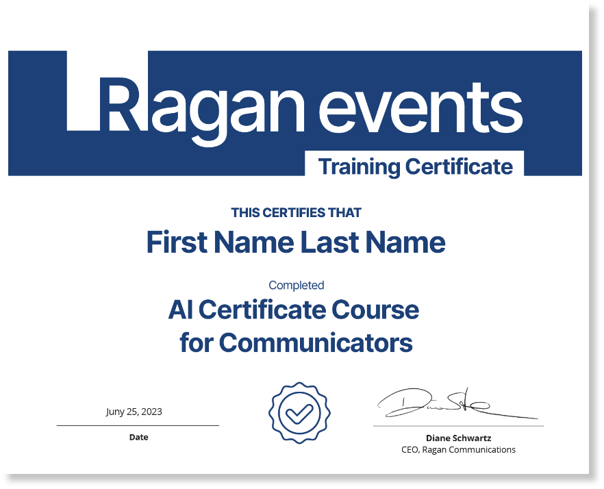 AI Certificate Course for Communicators 