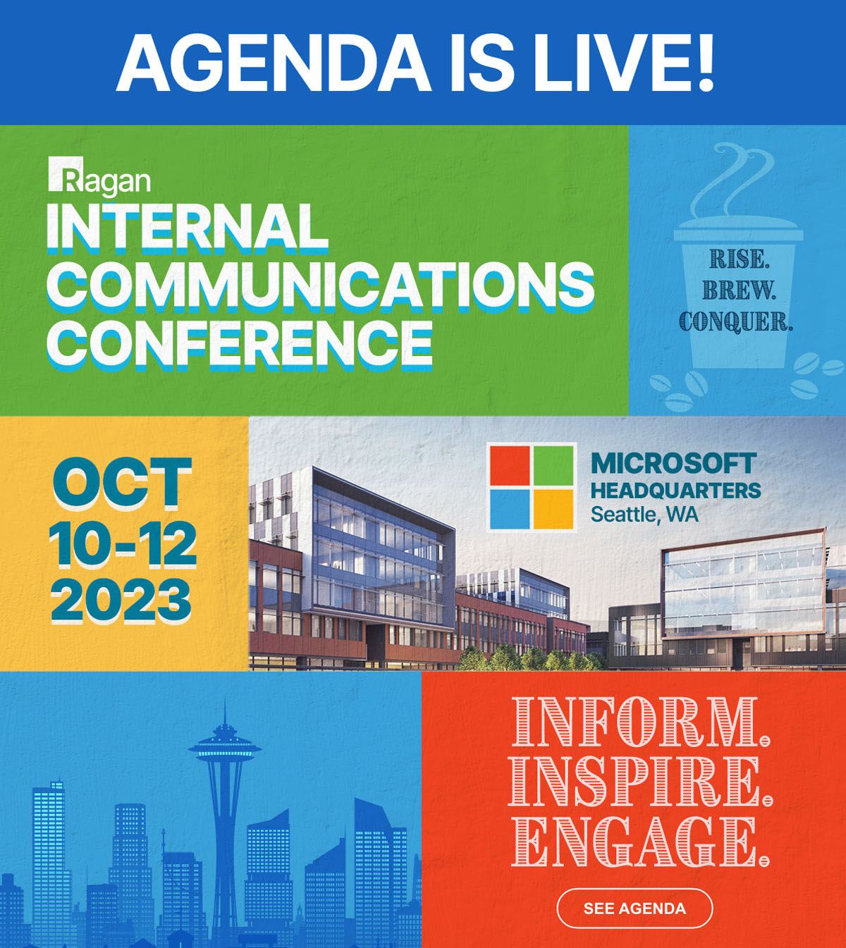 Agenda is Live! | Ragan Internal Communications Conference | October 10-12, 2023 | Microsoft Headquarters, Seattle, WA