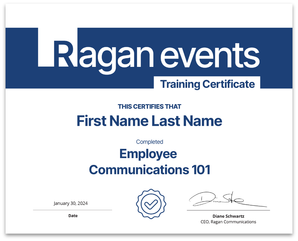 Employee Communications 101 Certificate