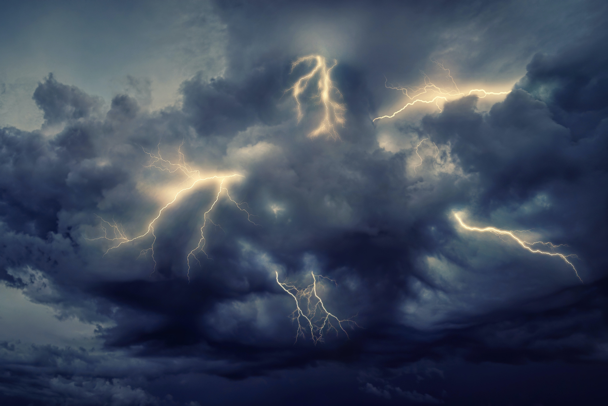 An image of a storm in an article about emergency preparedness for communicators