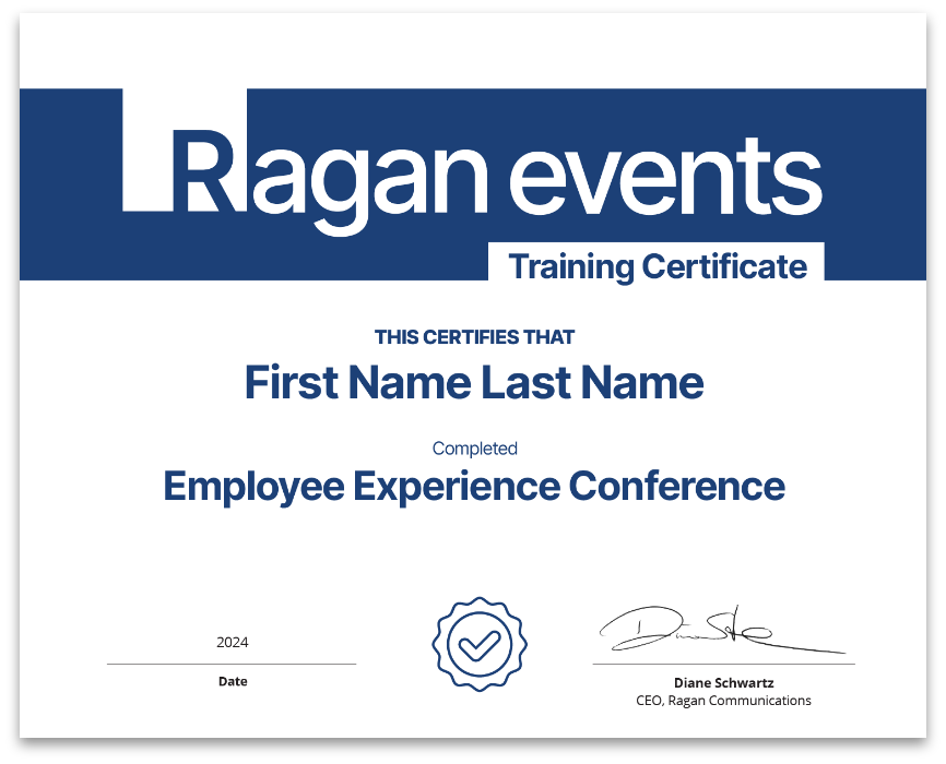 The Employee Experience Conference Certificate