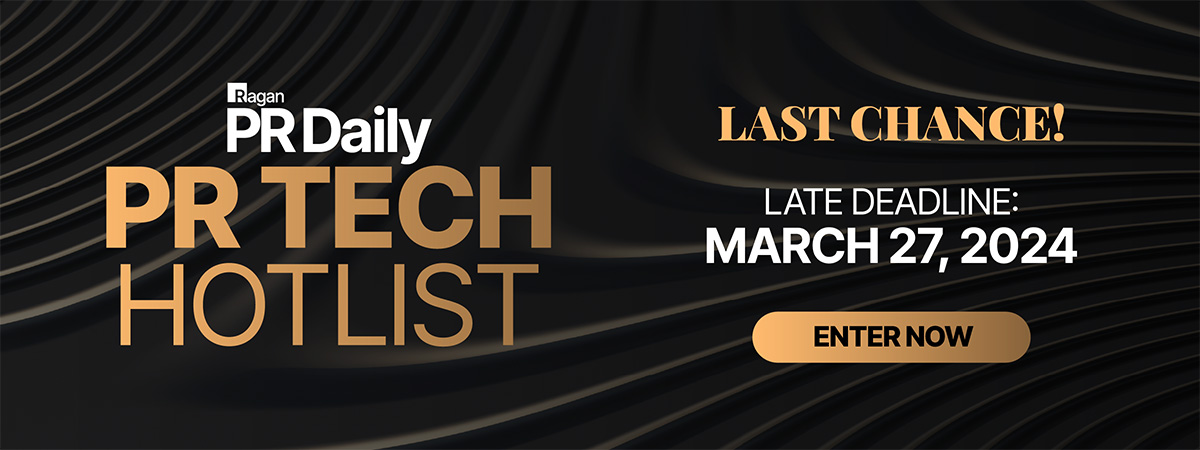 PR Tech Hot List | Late Deadline: March 27, 2024