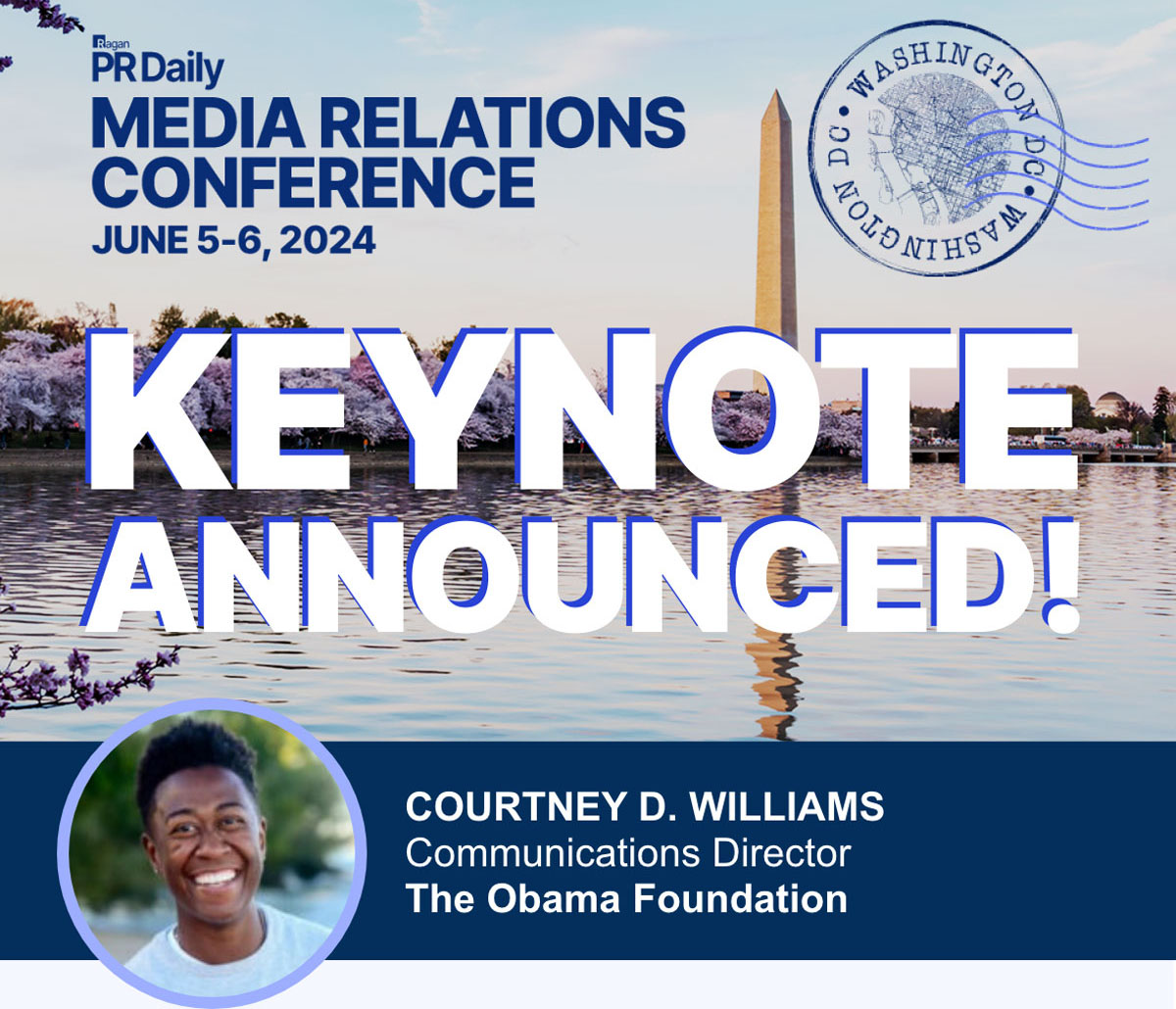 Media Relations Conference | June 5-6, 2024 | Washington D.C. | Keynote Announced | Courtney D. Williams | The Obama Foundation