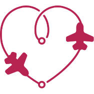 the work heart airplanes icon