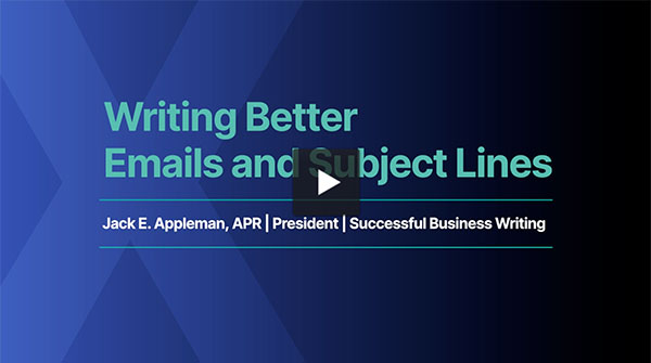 Writing Better Emails and Subject Lines