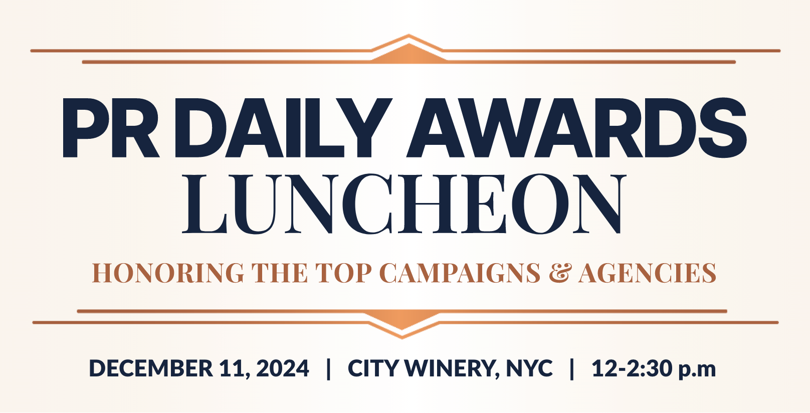 PR Daily Awards Luncheon | December 11, 2024 | New York