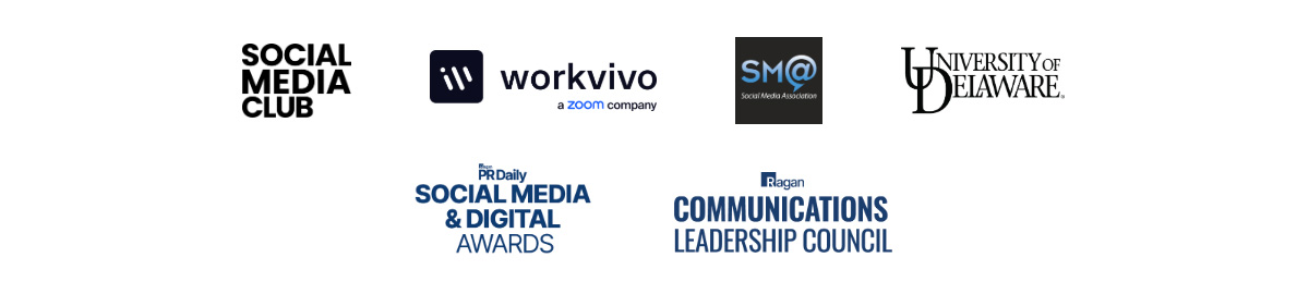 Social Media Club, Workvivo, Social Media Association, University of Delaware, Social Media & Digital Awards, Ragan Communications Leadership Council