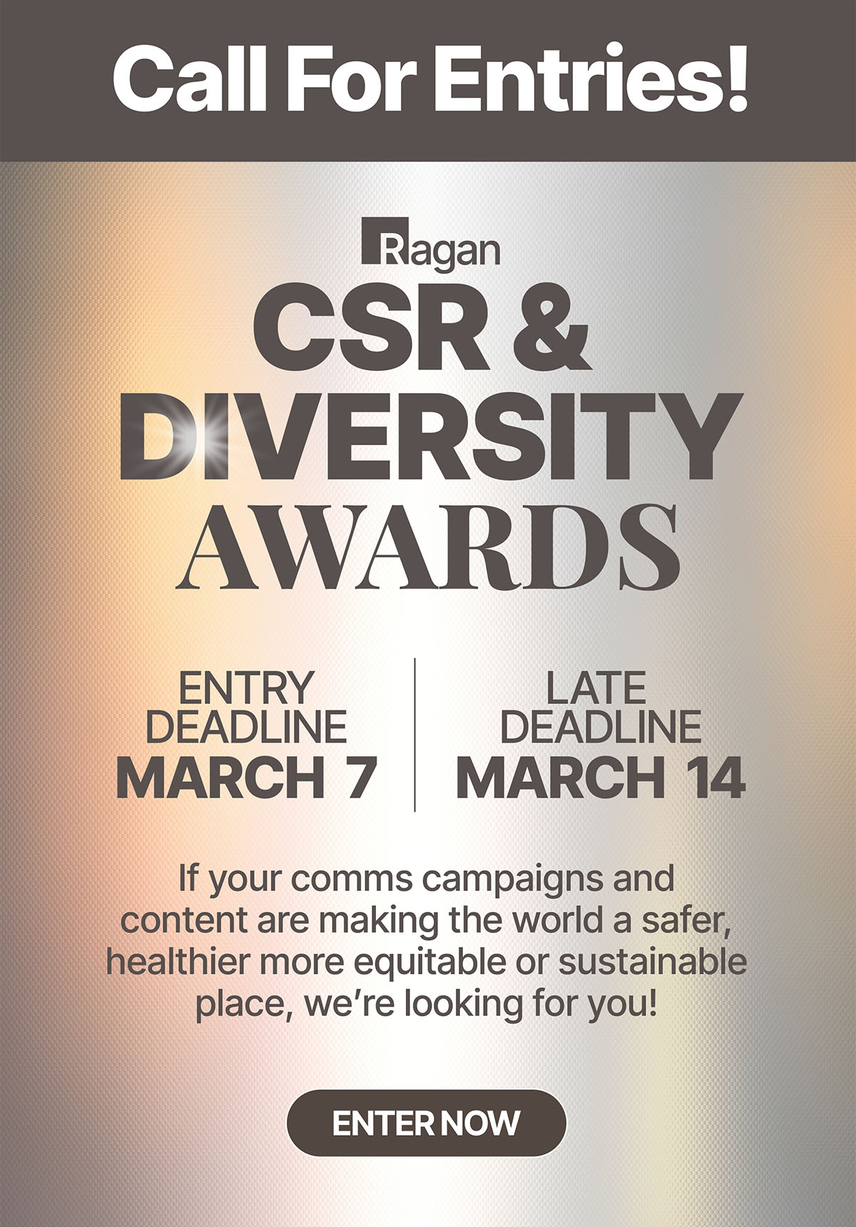 Ragan | CSR & Diversity Awards | Enter Now!